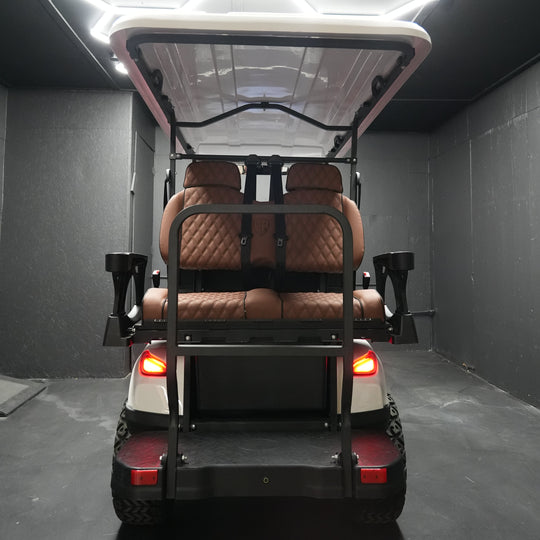 EA4R+ 60V electric golf cart rear view showing seating layout and rear lights