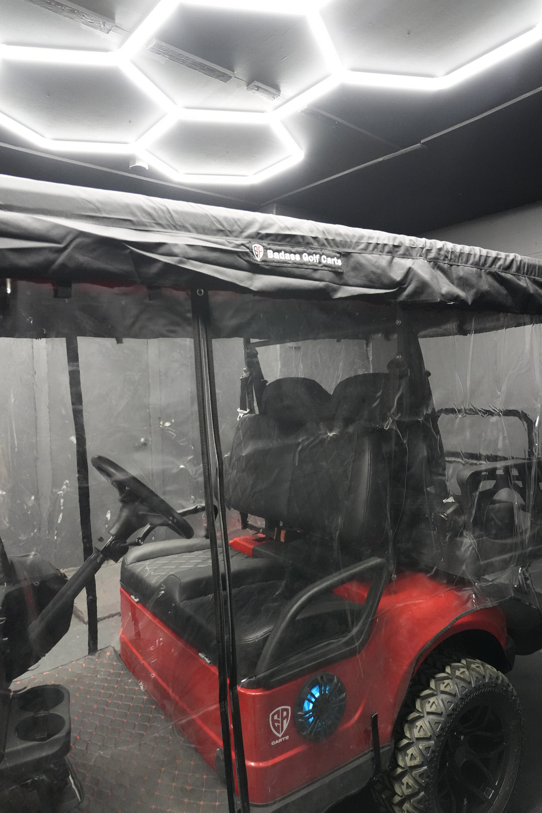 golf cart rain bag cover RXV This golf cart rain cover provides easy rear access for golf clubs or groceries. Golf Cart Rain Cover for